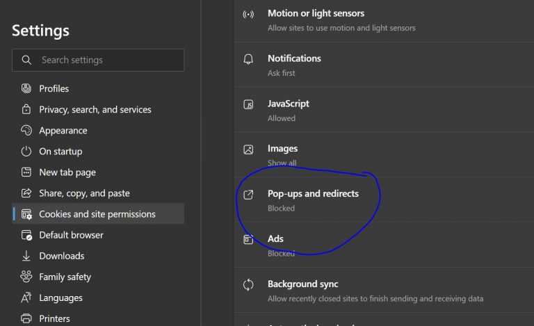 How To Enable Or Disable Pop-ups In Microsoft Edge