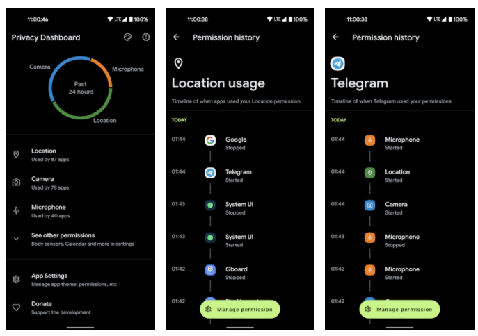 Get Android 12 Privacy Dashboard