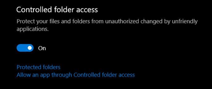 Protected folders