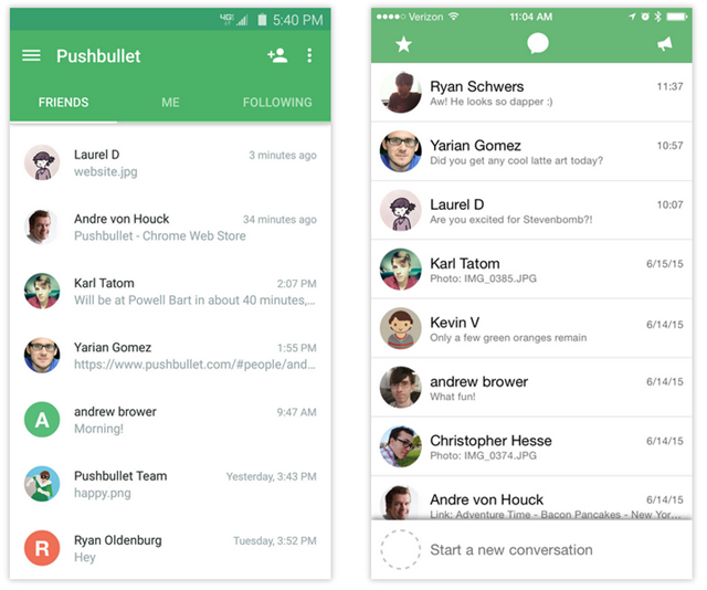 Pushbullet app