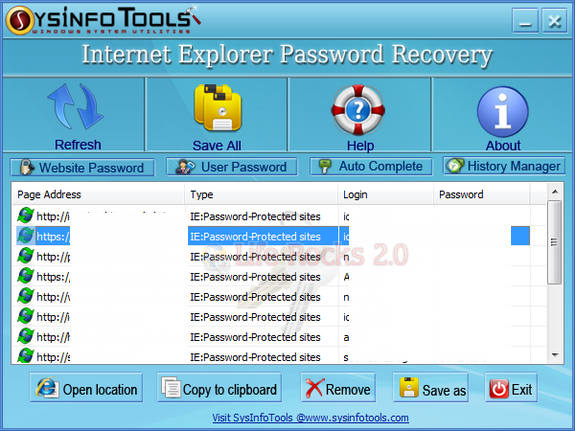 Recover passwords saved by IE