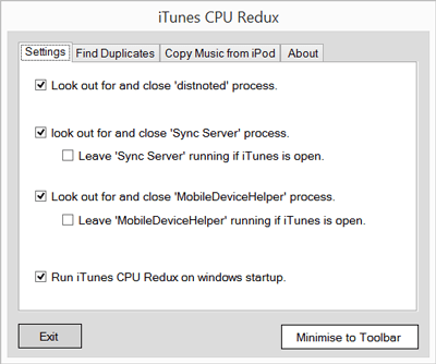 Reduce iTunes CPU usage