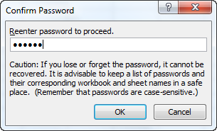 Reenter password