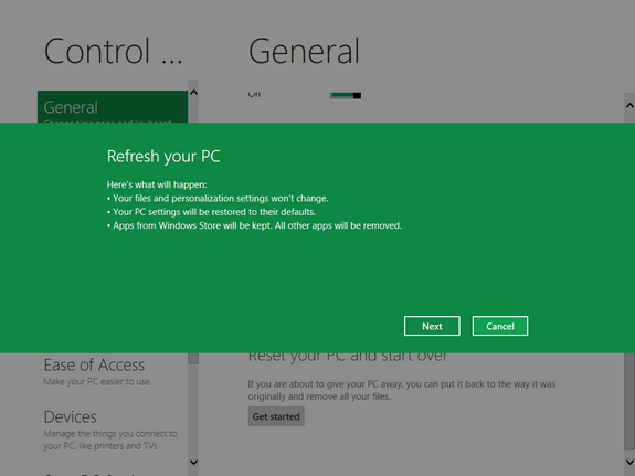 Refresh Windows 8