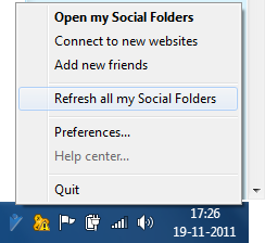 Refresh folders