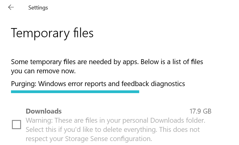Remove temporary files in Windows