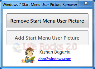 Remove Start Menu Picture Windows 7