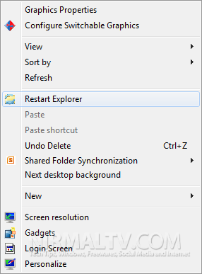 Restart Explorer