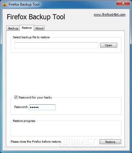 Restore Firefox