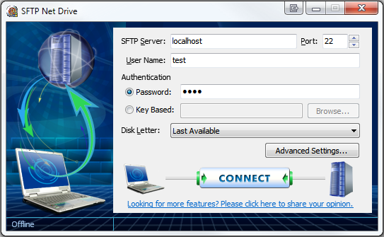 SFTP net drive