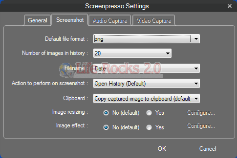 Screenpresso Options