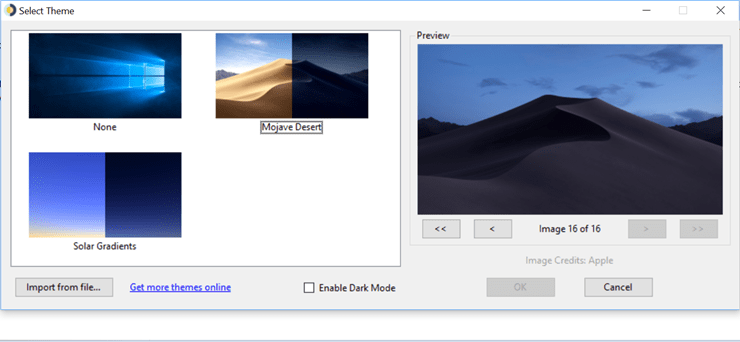 Mac OS Dynamic Desktop on Windows 10