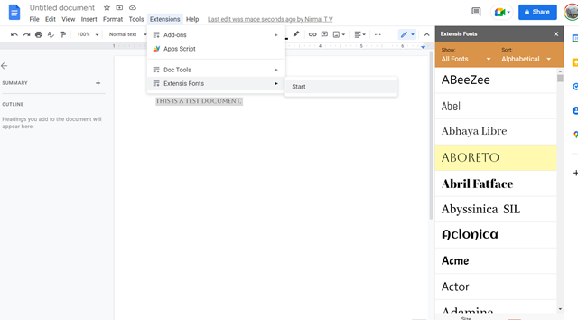 Use Custom Fonts in Google Docs