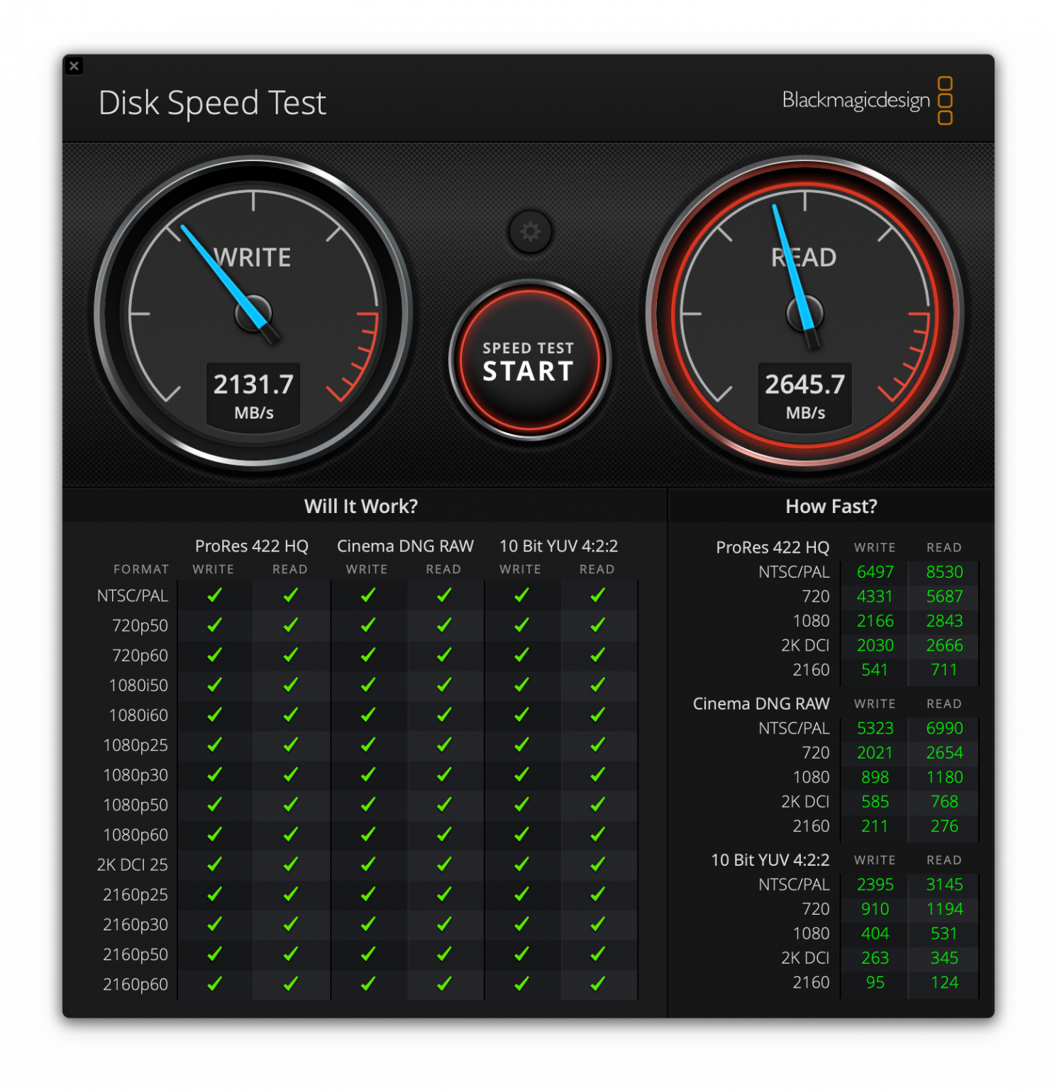 disk mark performance test