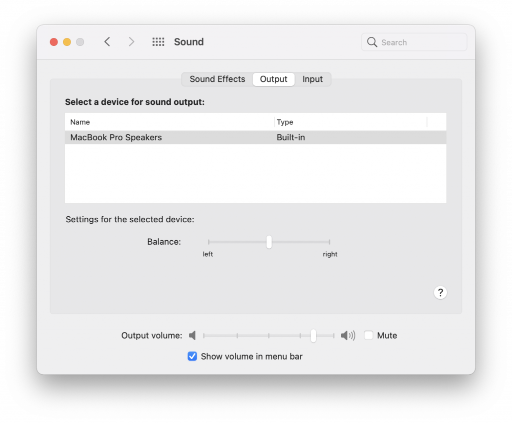 mac sound settings