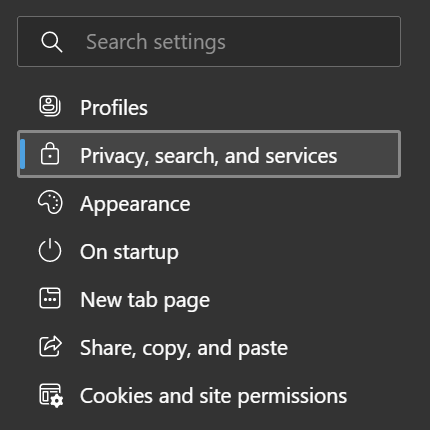 Clear Browsing Data on Microsoft Edge