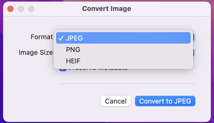 Quickly Convert Images in macOS