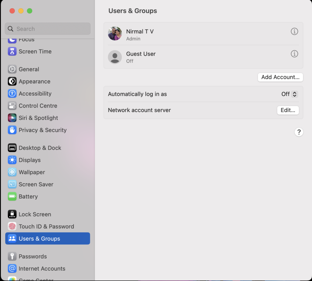 Create an Administrator Account in macOS