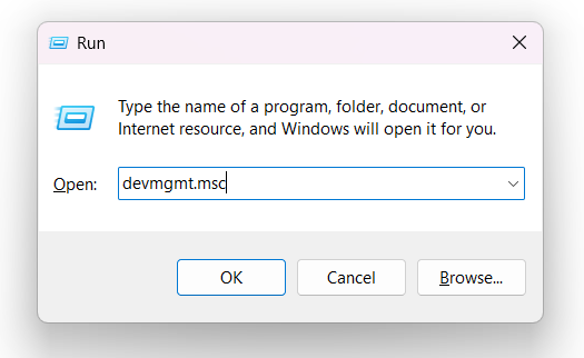 Open Device Manager in Windows 11