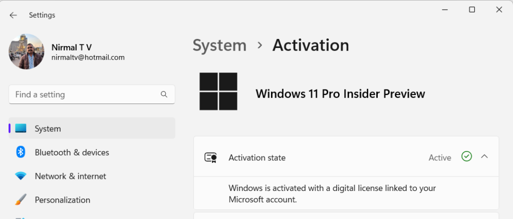 Check if Windows 11 is Activated