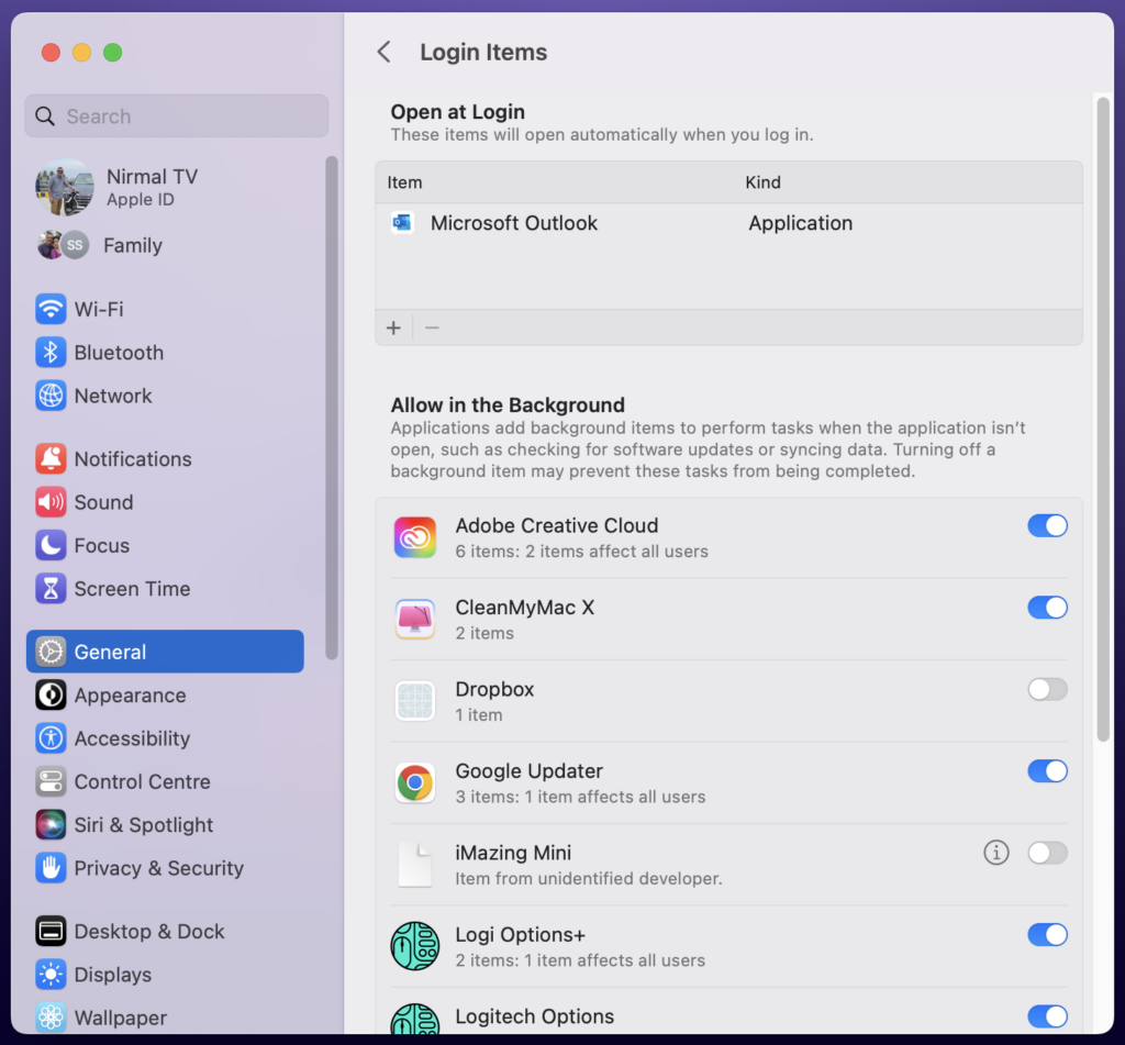 Remove Startup Items in macOS