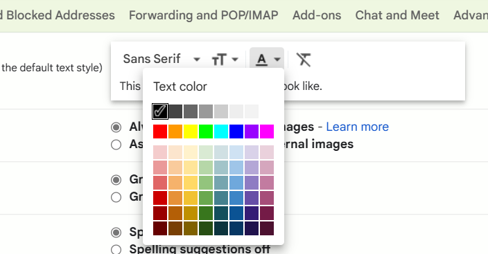 Change Font Style in Gmail