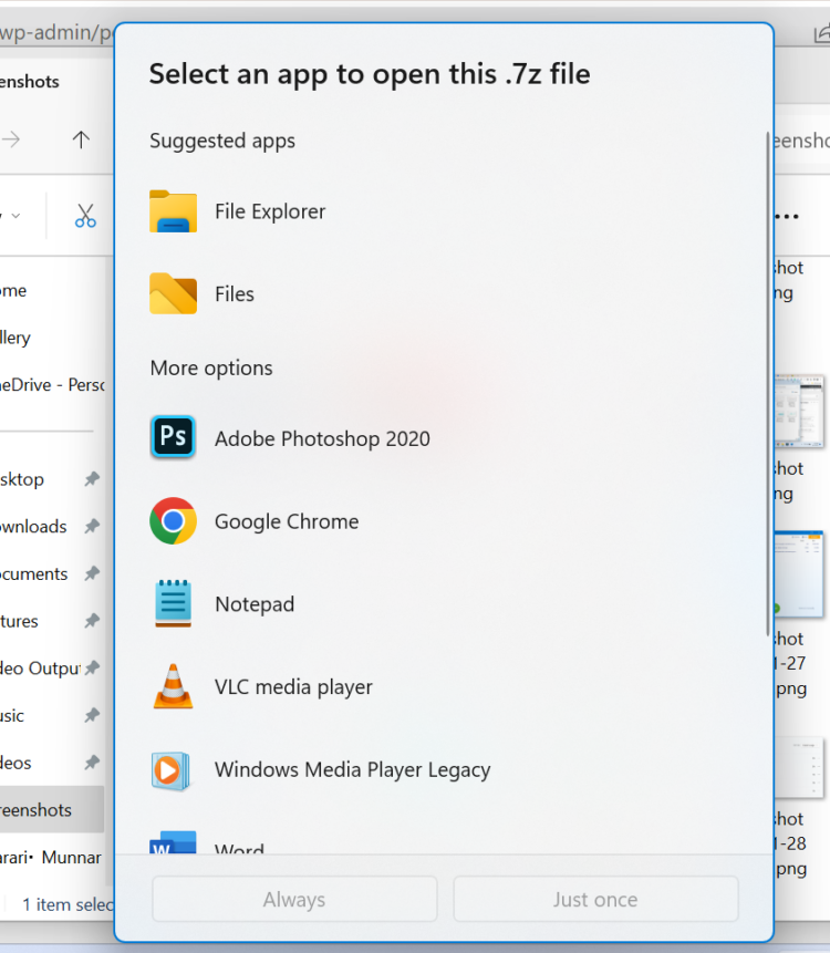 how to open a 7z file on windows 11