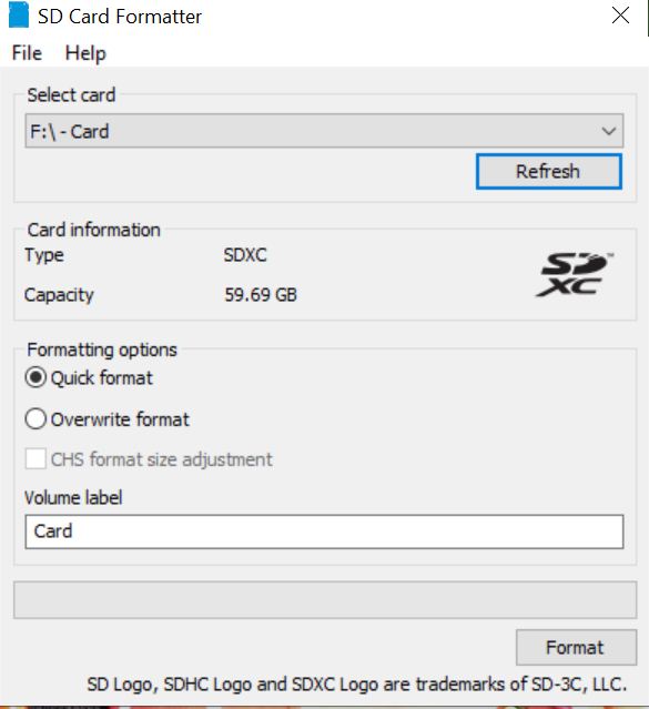 format microsd for windows and mac