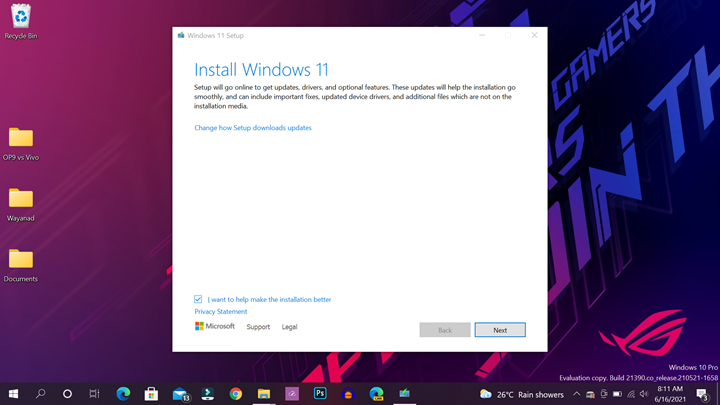 Upgrade to Windows 11 from Windows 10