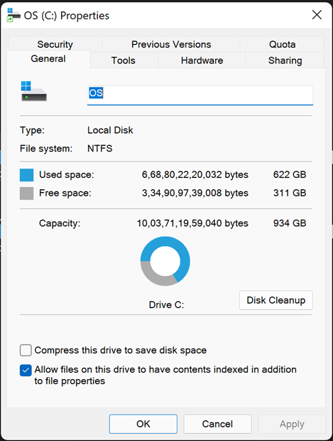 Reclaim Hard Disk Space after Upgrading to Windows 11
