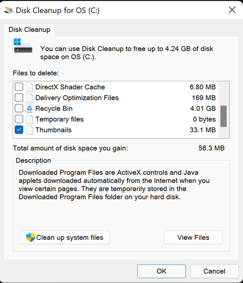 Reclaim Hard Disk Space after Upgrading to Windows 11