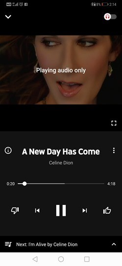 Play Videos in YouTube Music App in Audio Mode
