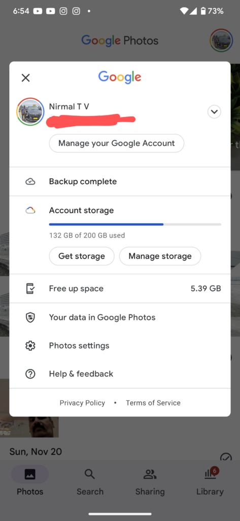 disable Automatic Backup and Sync of Google Photos