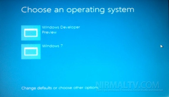 Select the OS in multi boot