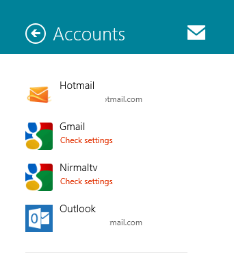 Select the account