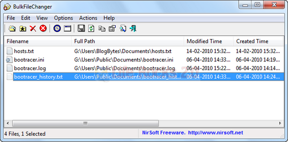Select Files for modifyings