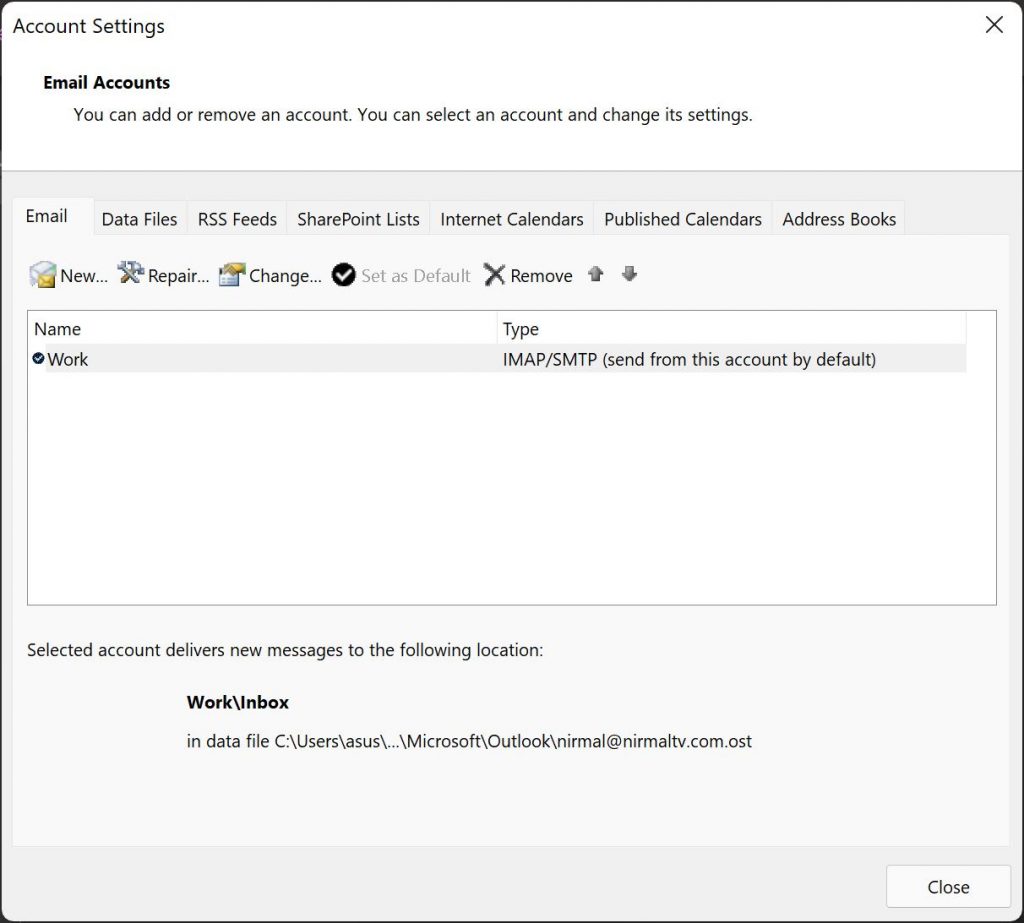 Date Range for Emails to Download on Outlook