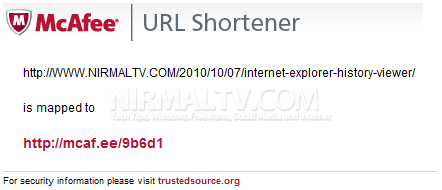 Shortened URL