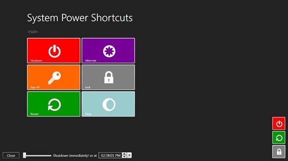 Shutdown tiles windows 8