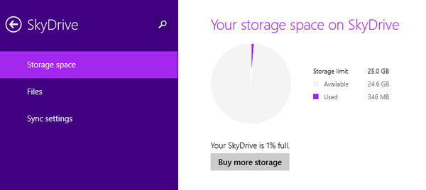 Skydrive in windows 8