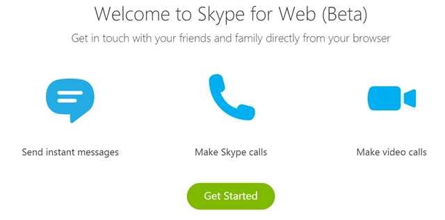 Skype web