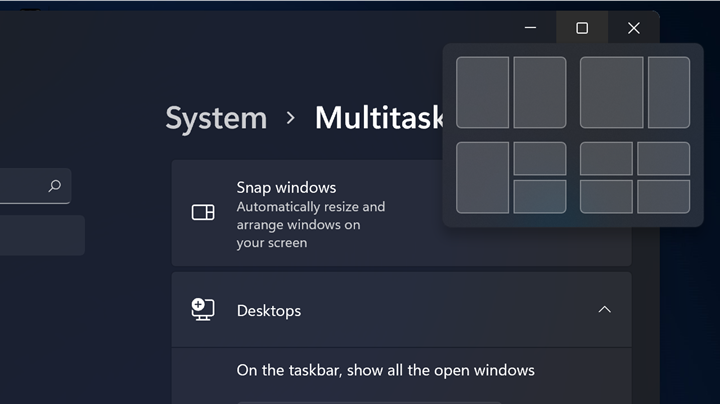 Enable or Disable Snap Layouts in Windows 11