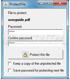 Specify password