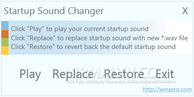 Start Up sound Changer
