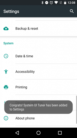 System UI Tuner