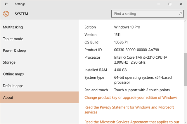 System information