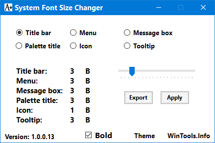 Change System Font Size