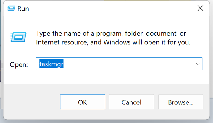 Open Task Manager in Windows 11