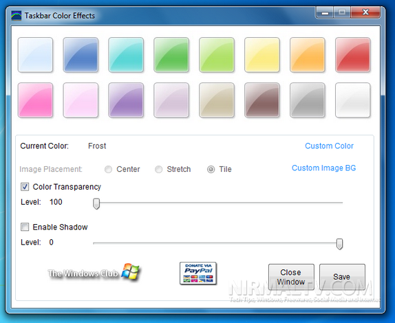 Taskbar Color Effects