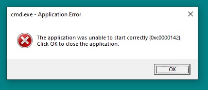The Application Was Unable to Start Correctly (0xc0000142)